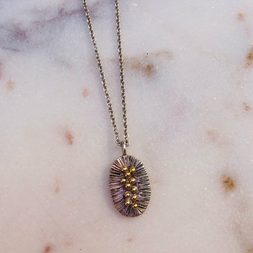 Sterling Silver and Gold ball chain necklace